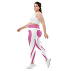 Pink Heart Shaped Plus Size Leggings