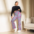 Pink Hearts Flare Leggings