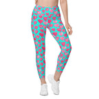 Pink Hearts Leggings with Pockets