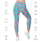 Pink Hearts Leggings with Pockets