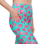 Pink Hearts Leggings with Pockets