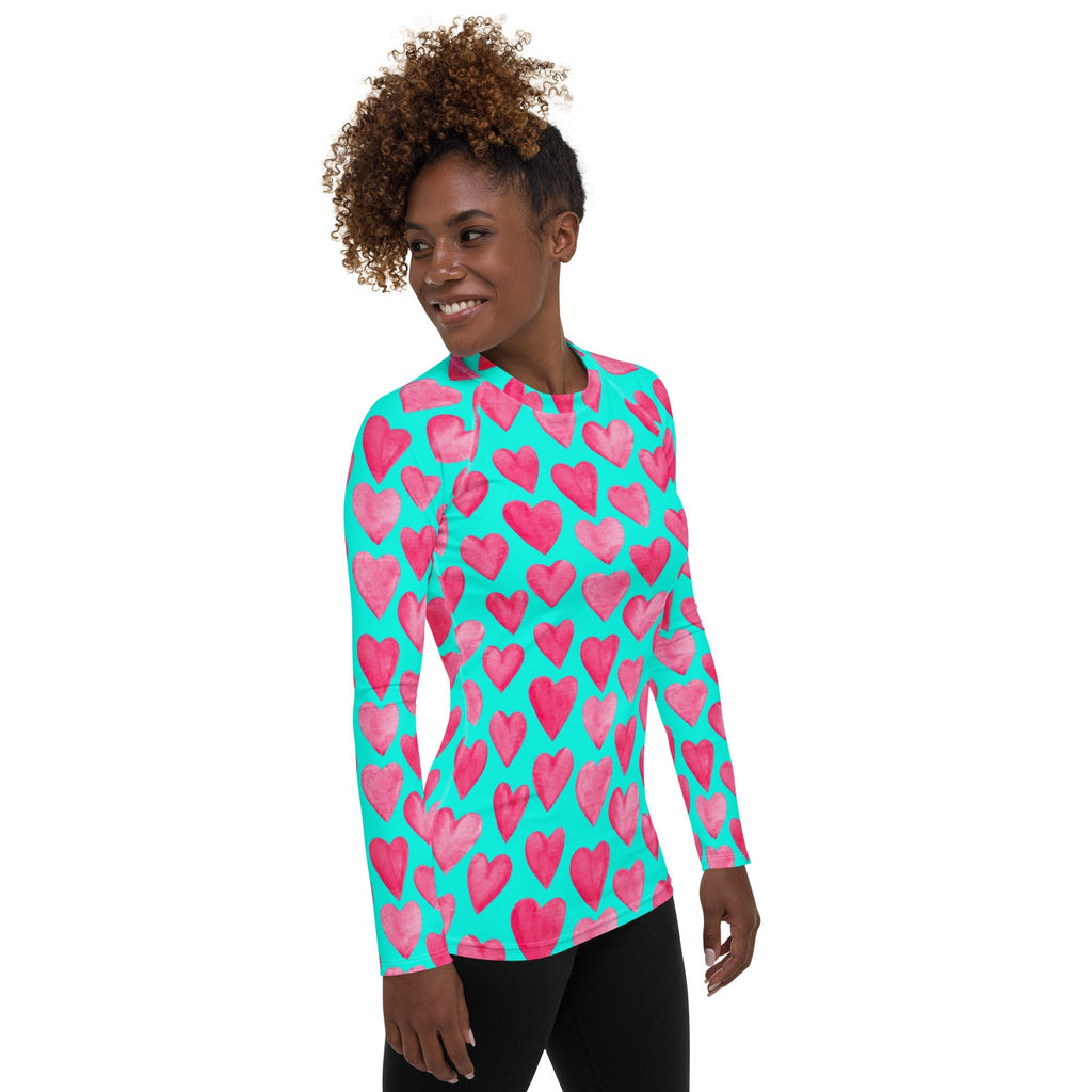 Pink Hearts Rash Guard