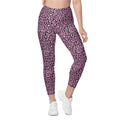 Pink Leopard Leggings With Pockets