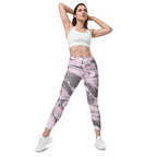 Pink Marble Leggings With Pockets