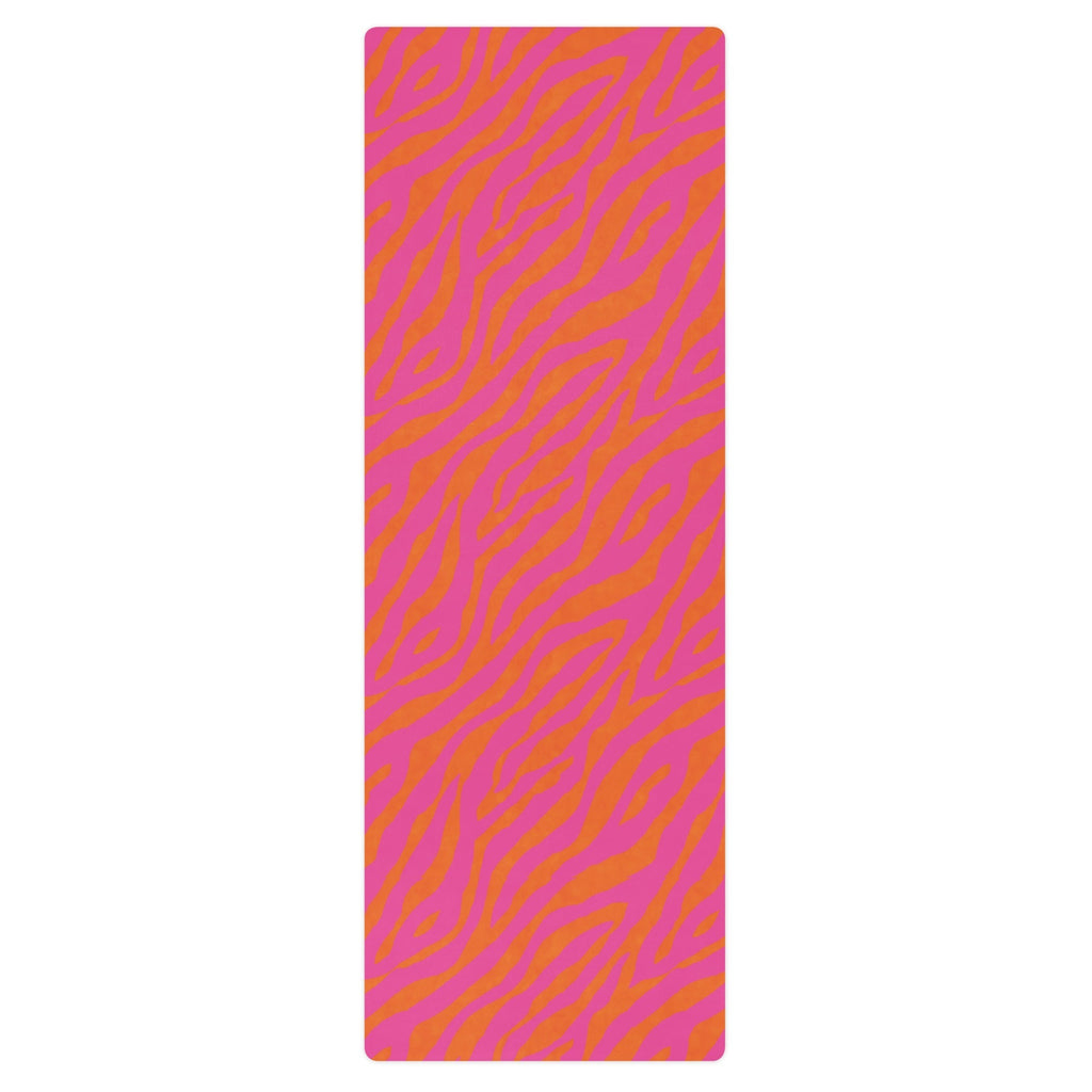 Pink & Orange Zebra Yoga Mat