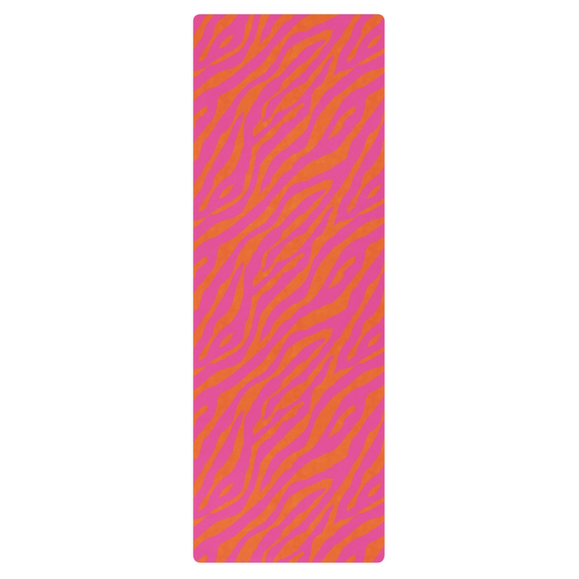 Pink & Orange Zebra Yoga Mat