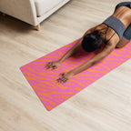 Pink & Orange Zebra Yoga Mat