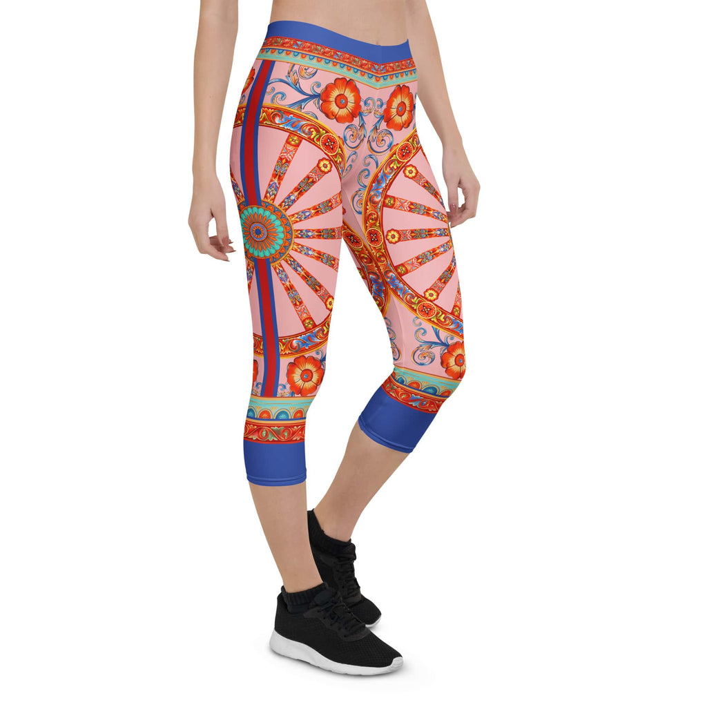 Pink Ornate Capris