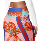 Pink Ornate Flare Leggings