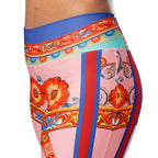 Pink Ornate Flare Leggings