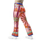 Pink Ornate Flare Leggings