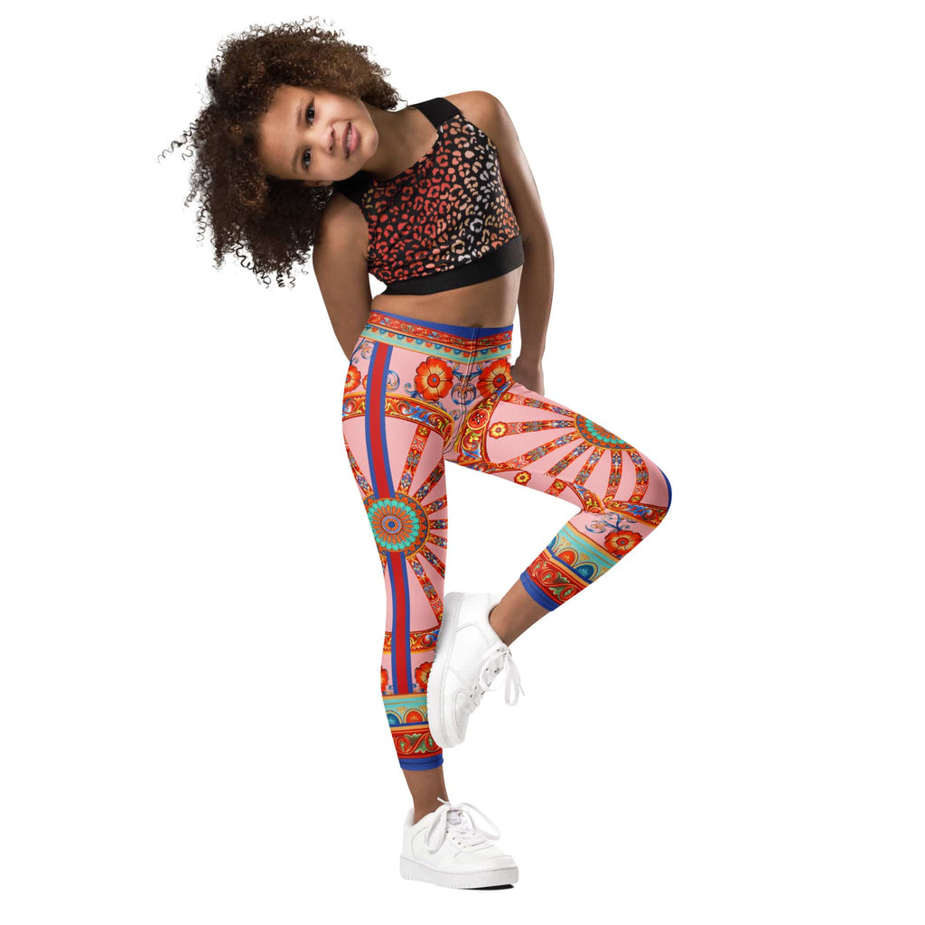 Pink Ornate Kid's Leggings
