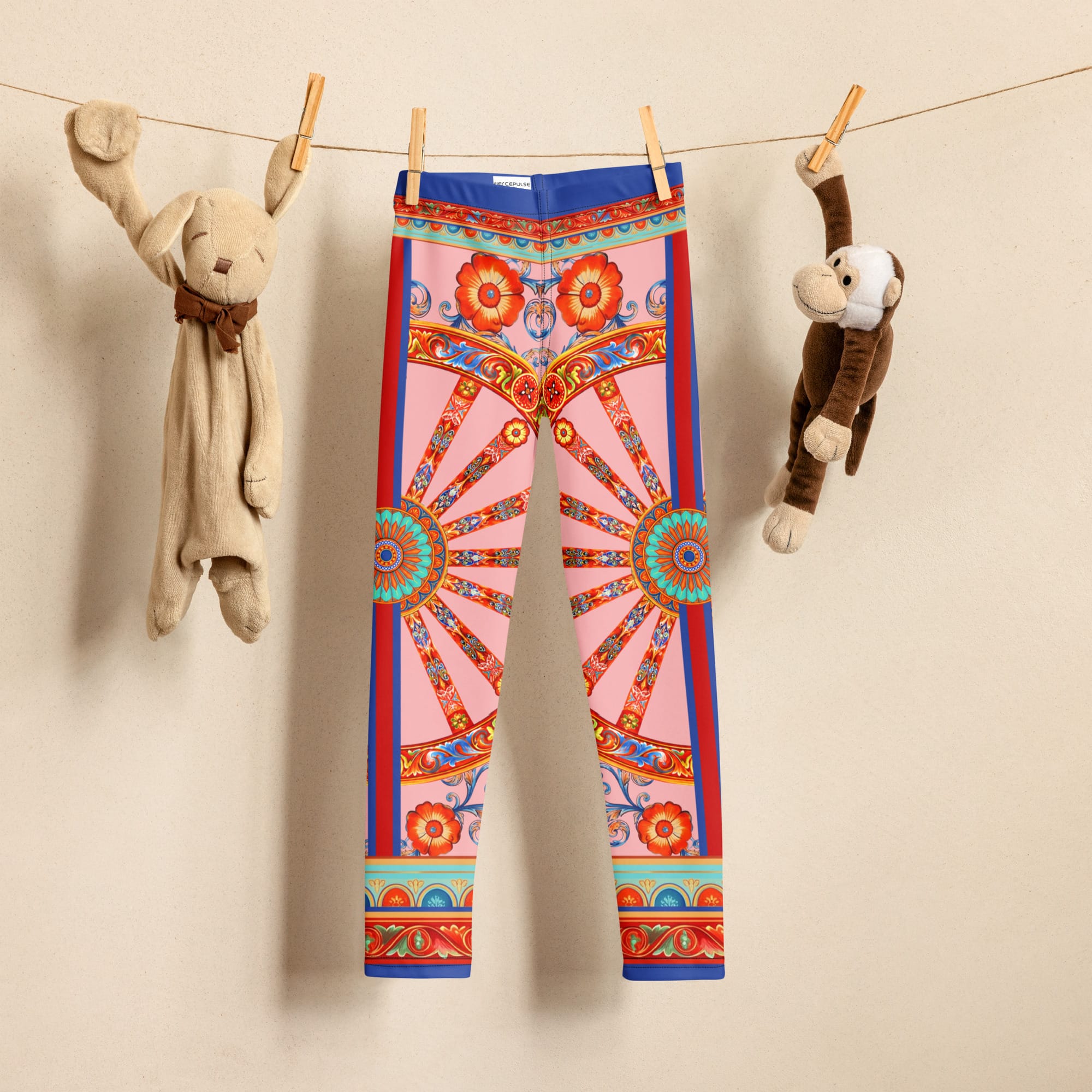 Pink Ornate Kid's Leggings