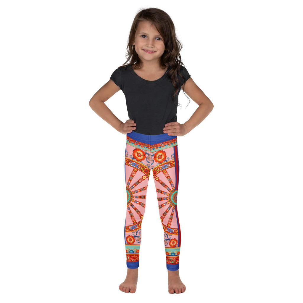 Pink Ornate Kid's Leggings