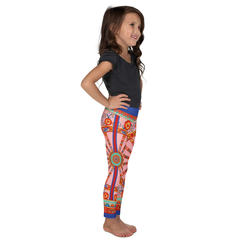 Pink Ornate Kid's Leggings