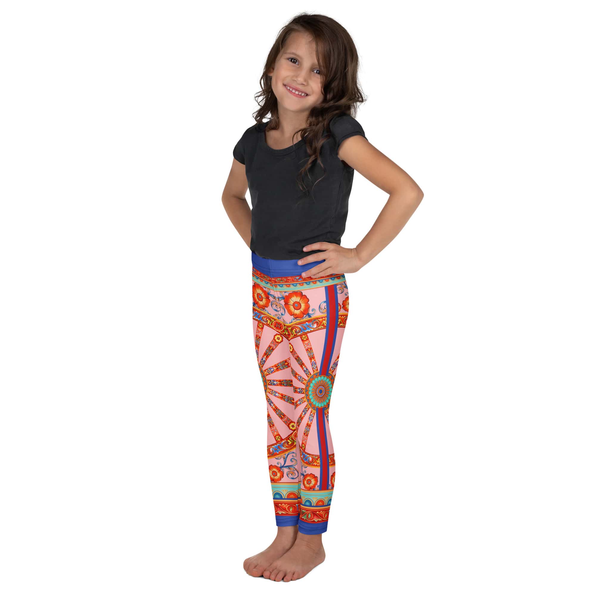 Pink Ornate Kid's Leggings