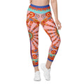 Pink Ornate Leggings With Pockets
