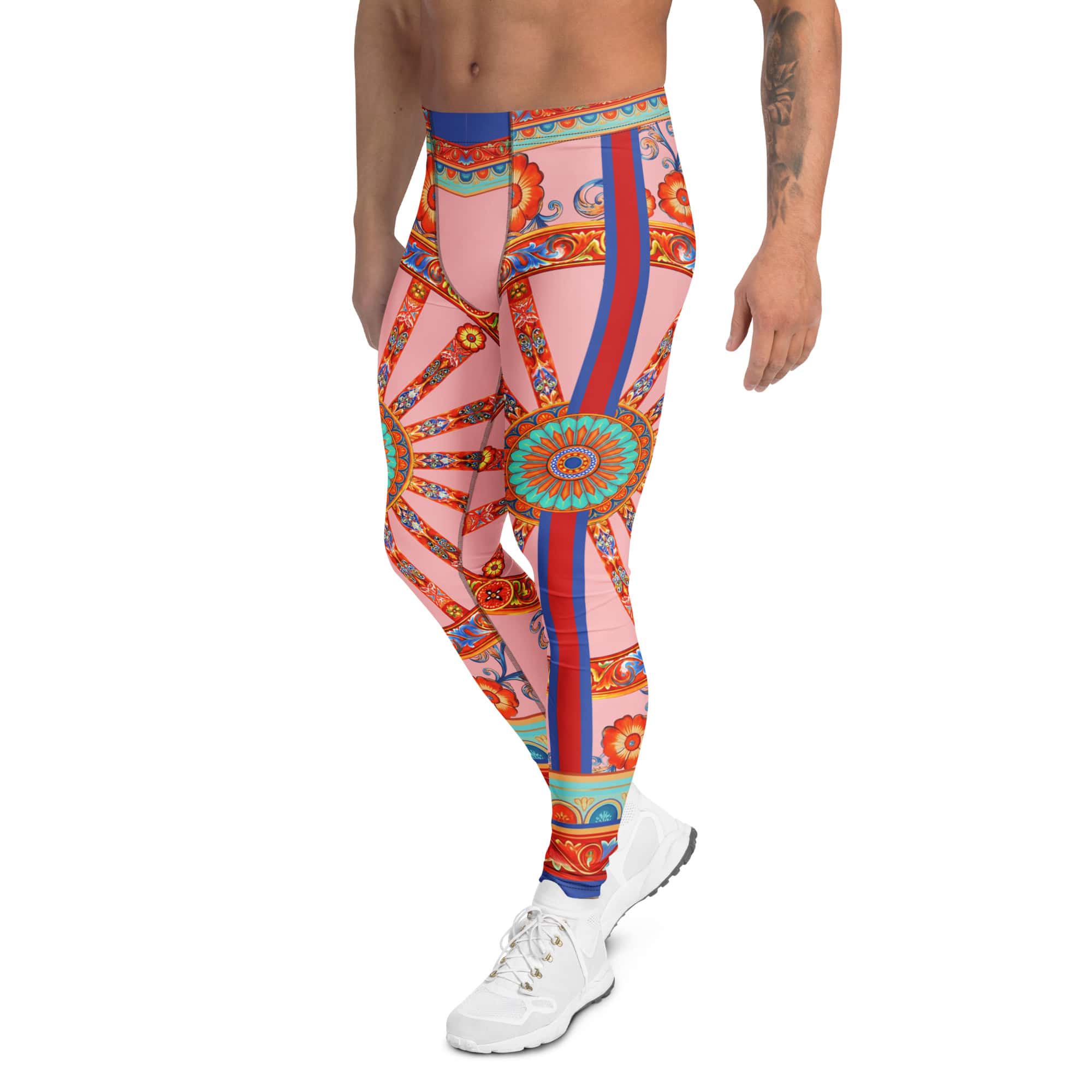 Pink Ornate Men's Leggings
