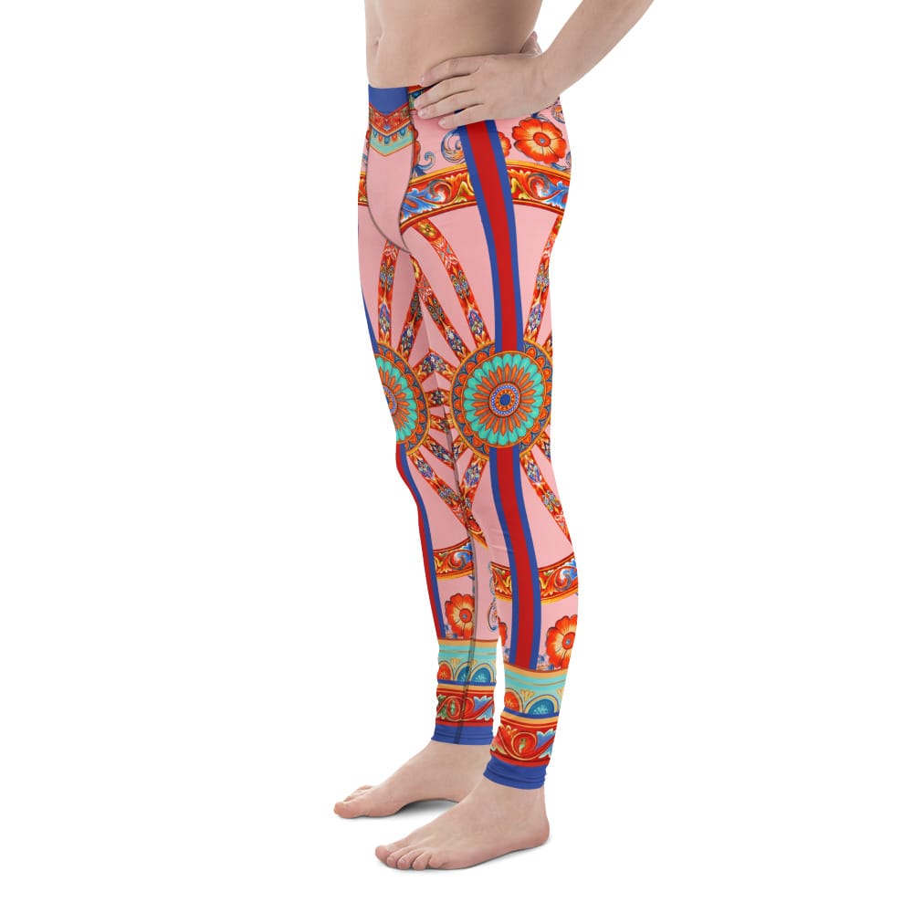Pink Ornate Men's Leggings