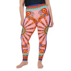 Pink Ornate Plus Size Leggings