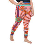 Pink Ornate Plus Size Leggings