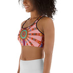 Pink Ornate Sports Bra