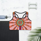 Pink Ornate Sports Bra