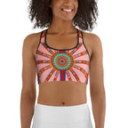 Pink Ornate Sports Bra