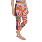 Pink Ornate Yoga Capris