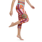 Pink Ornate Yoga Capris