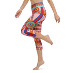 Pink Ornate Yoga Capris