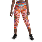 Pink Ornate Yoga Capris
