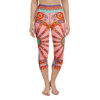 Pink Ornate Yoga Capris