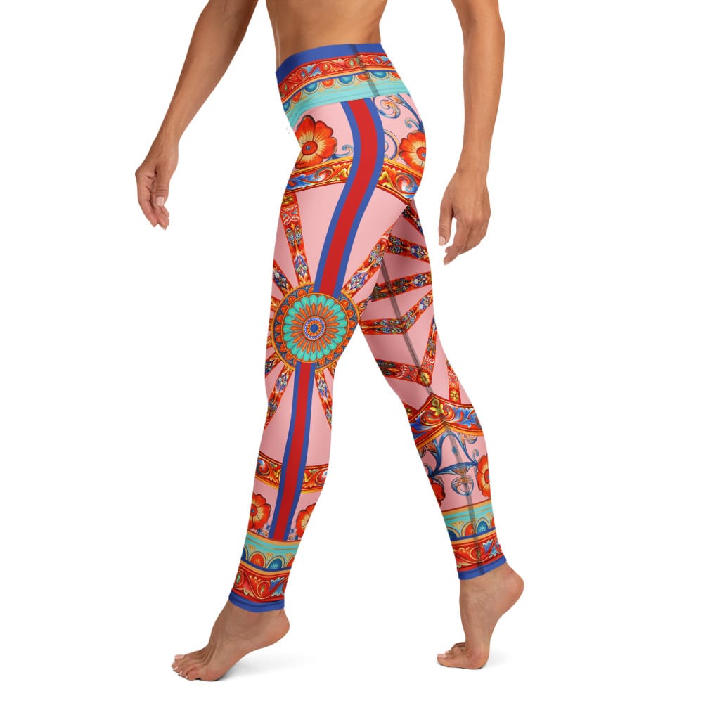 Pink Ornate Yoga Leggings