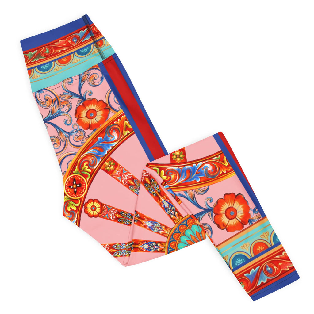 Pink Ornate Yoga Leggings