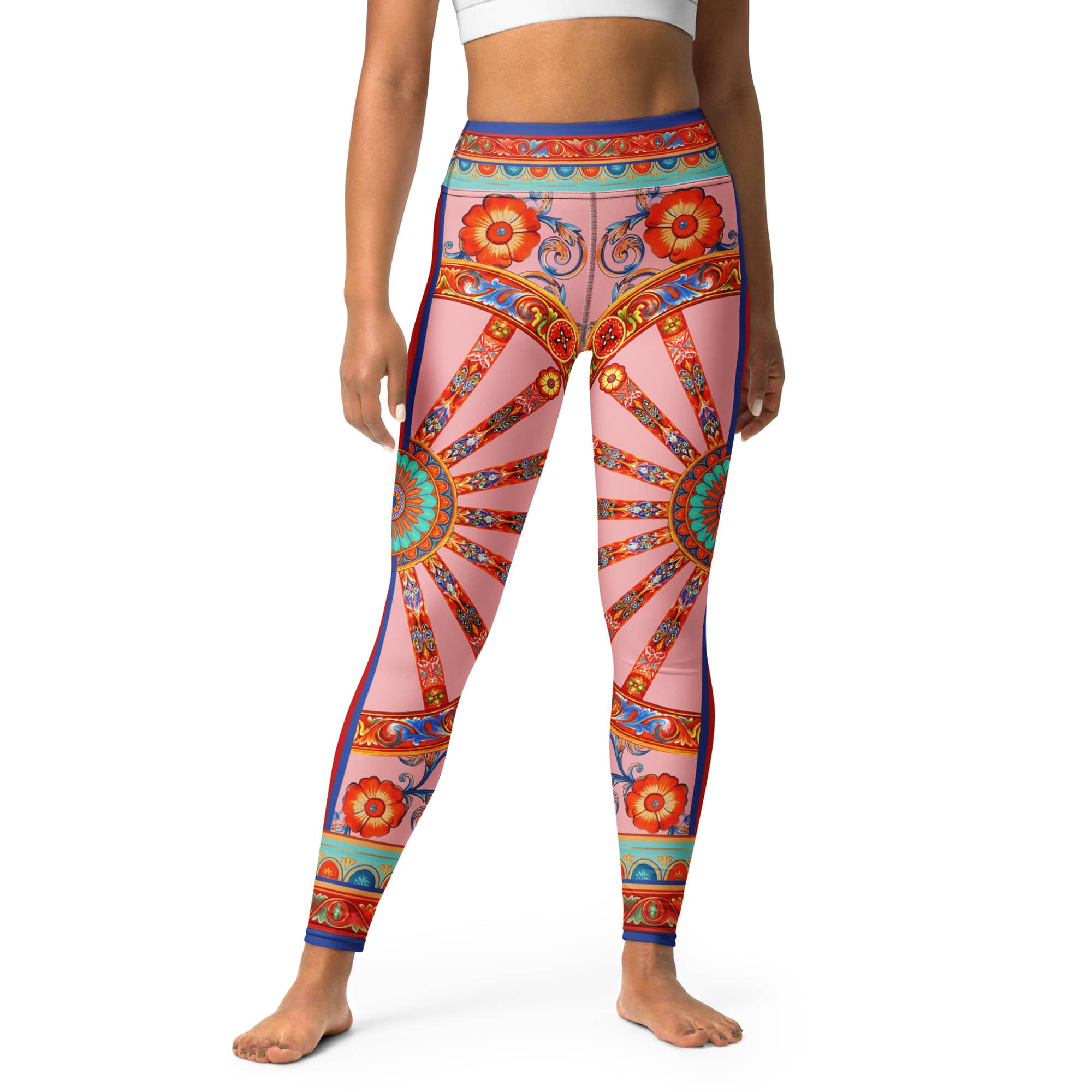 Pink Ornate Yoga Leggings