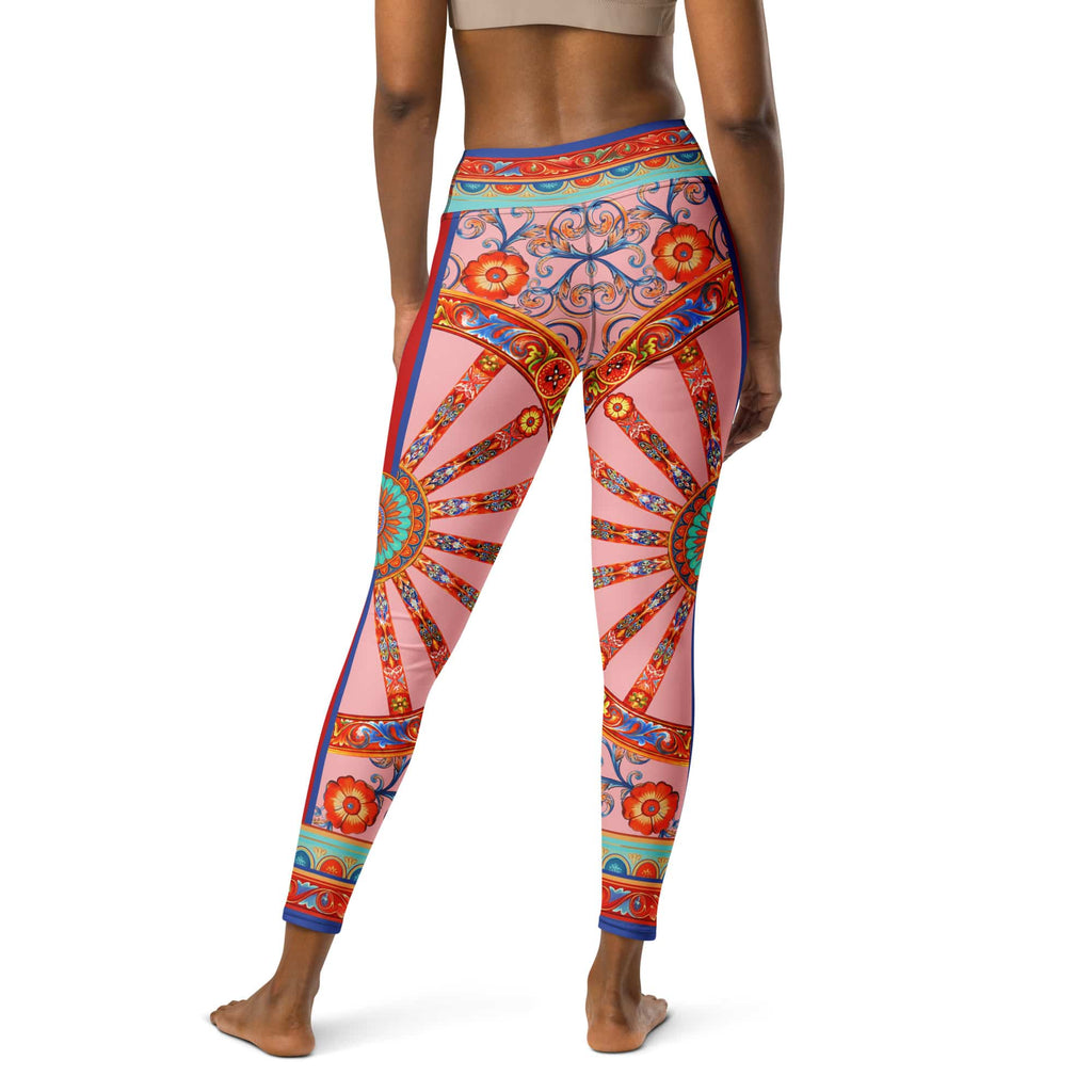Pink Ornate Yoga Leggings