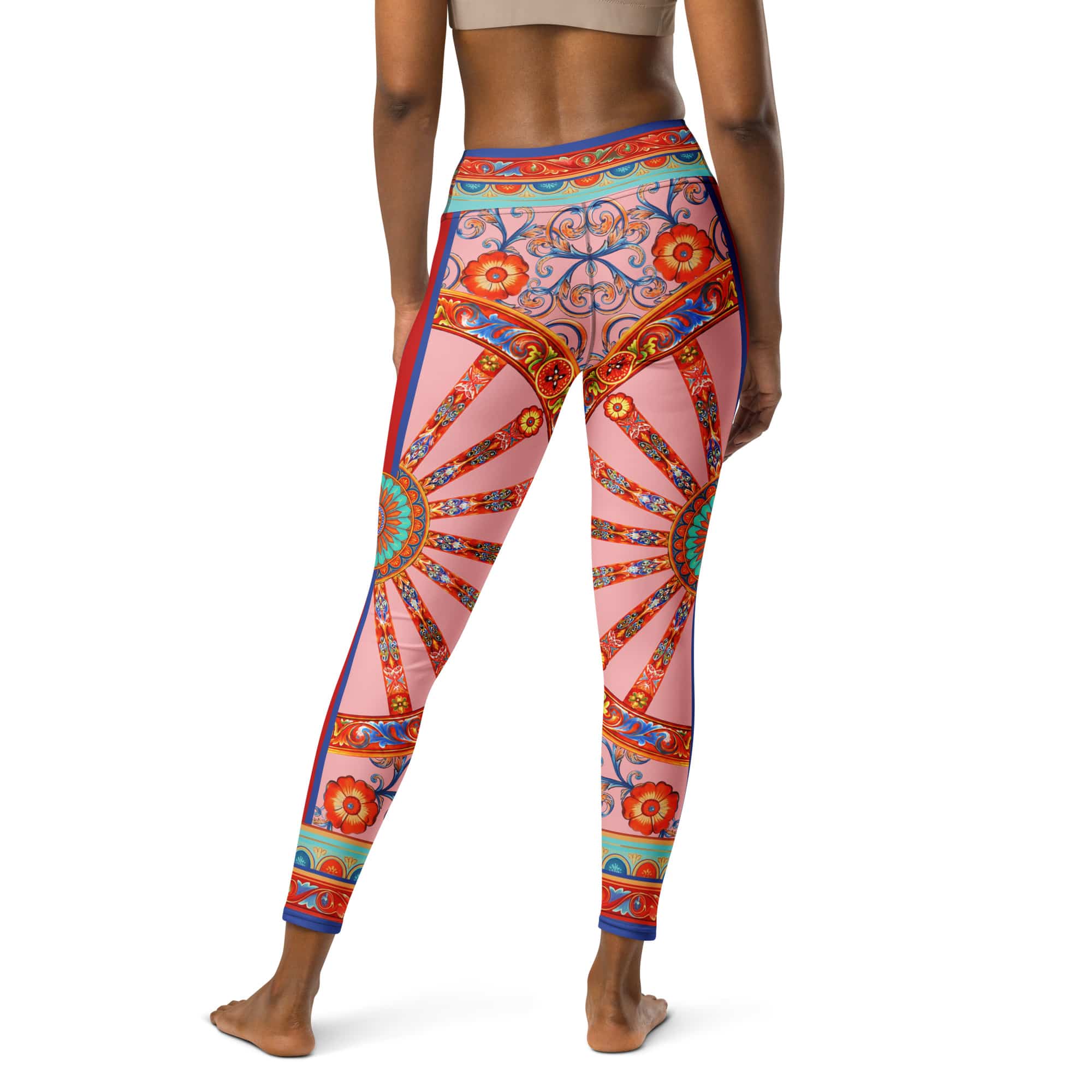 Pink Ornate Yoga Leggings