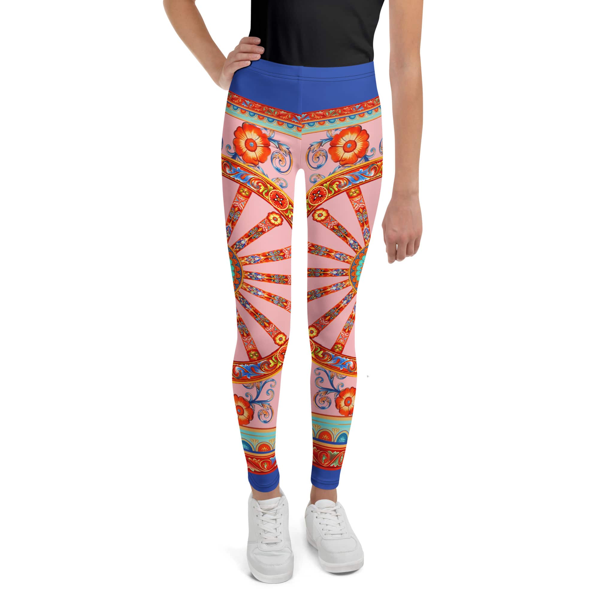 Pink Ornate Youth Leggings
