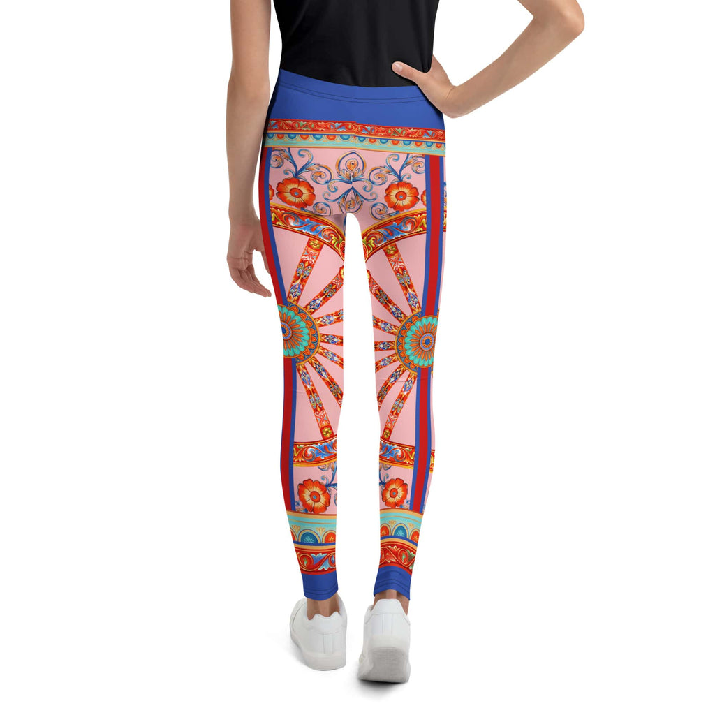 Pink Ornate Youth Leggings