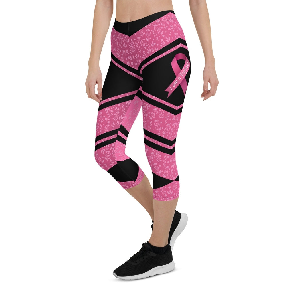 Ruby Ribbons Capri Pink Ribbon Warrior Capris | FIERCEPULSE