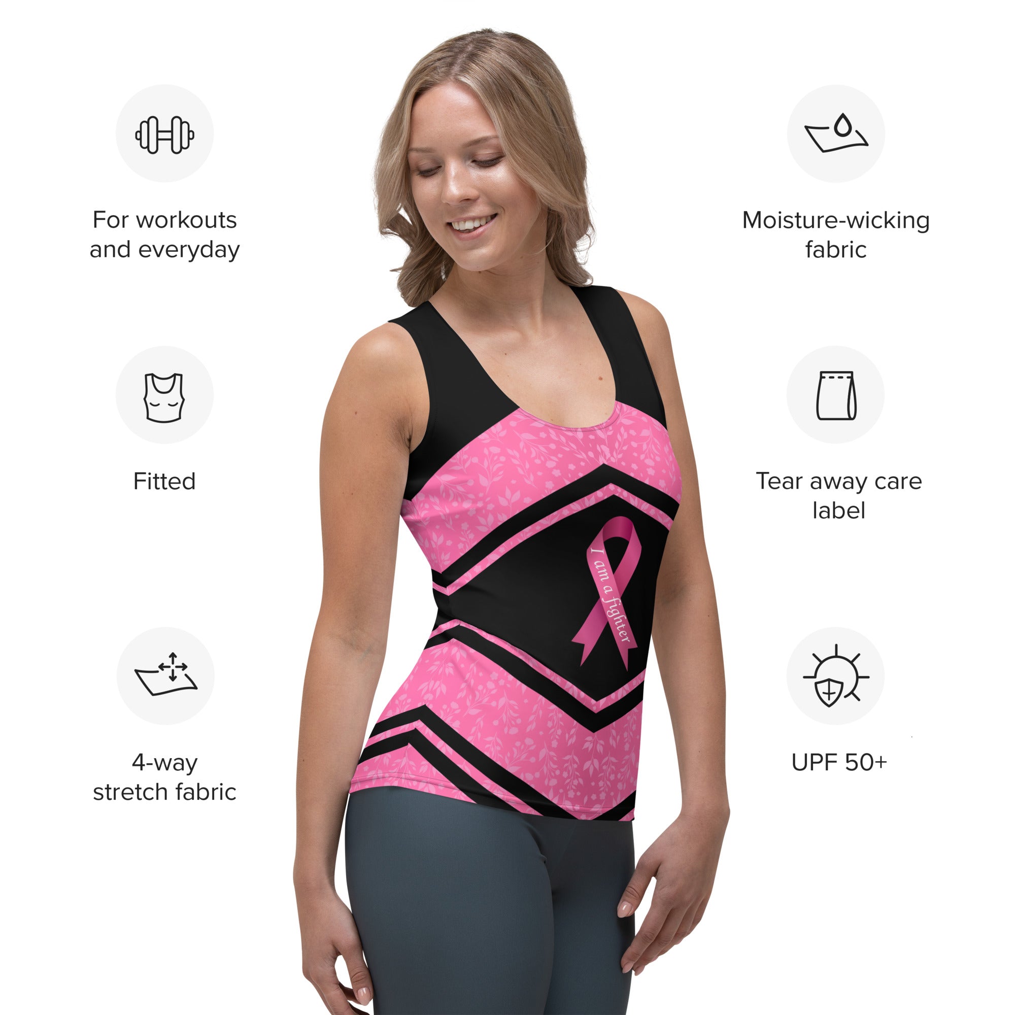 Pink Ribbon Warrior Tank Top