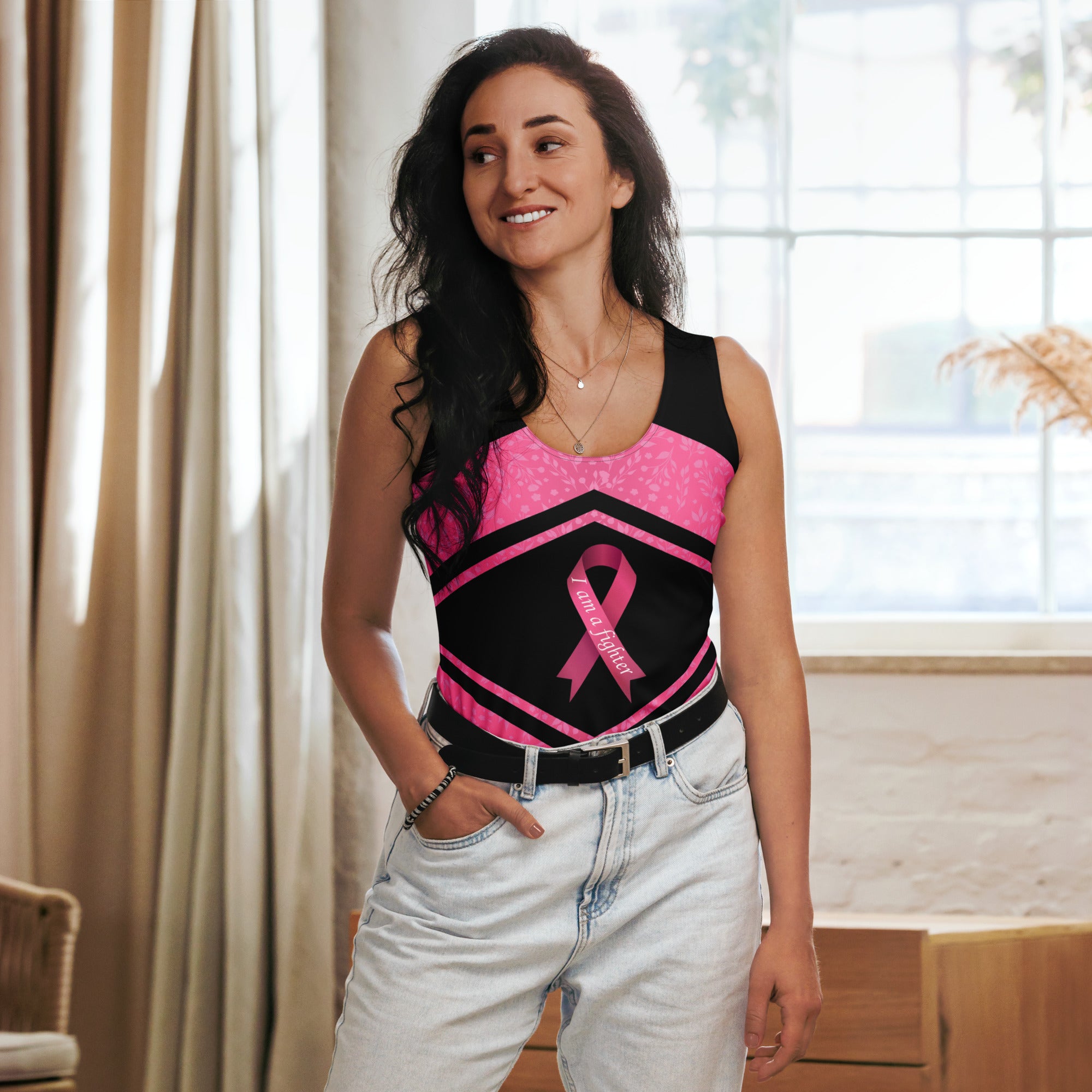 Pink Ribbon Warrior Tank Top