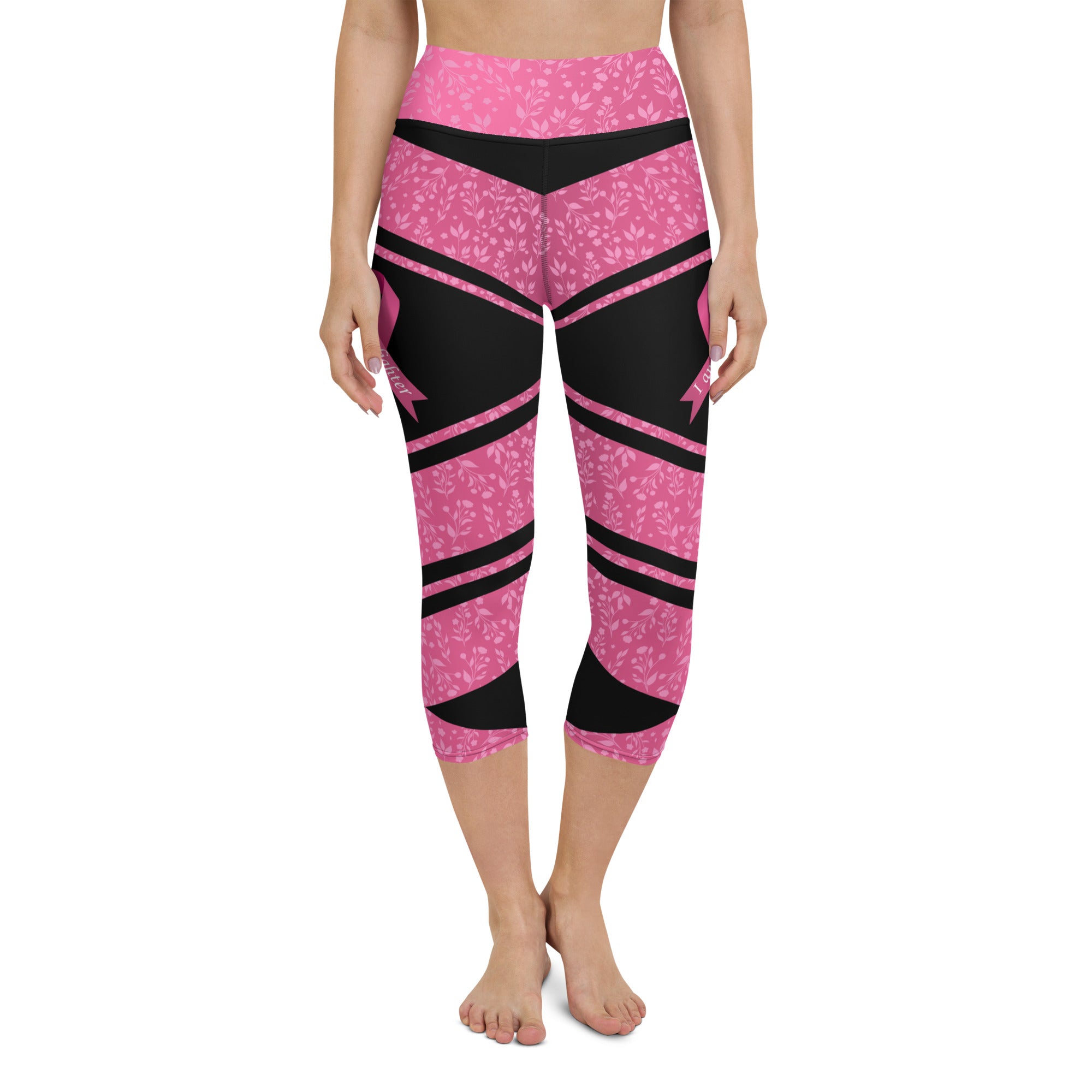 Pink Ribbon Warrior Yoga Capris