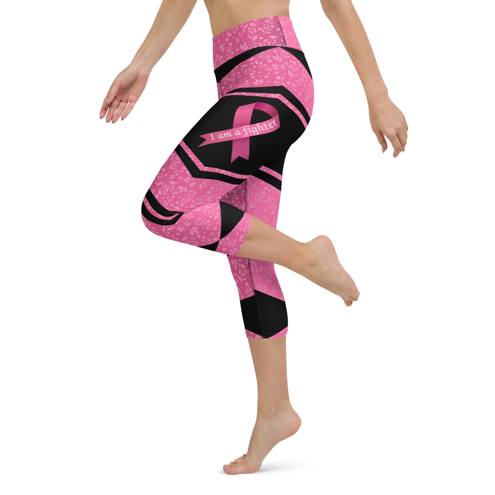 Pink Ribbon Warrior Yoga Capris