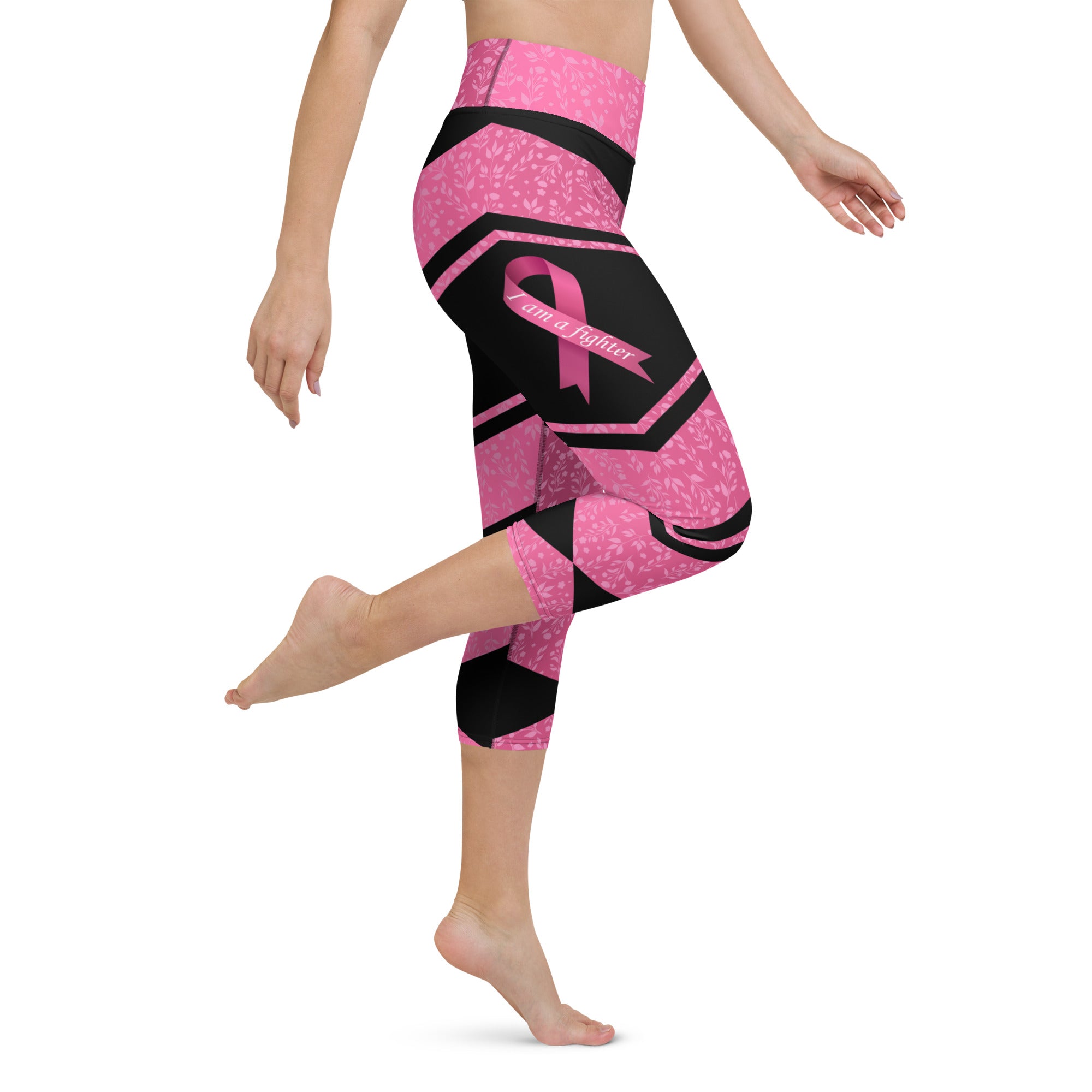 Pink Ribbon Warrior Yoga Capris