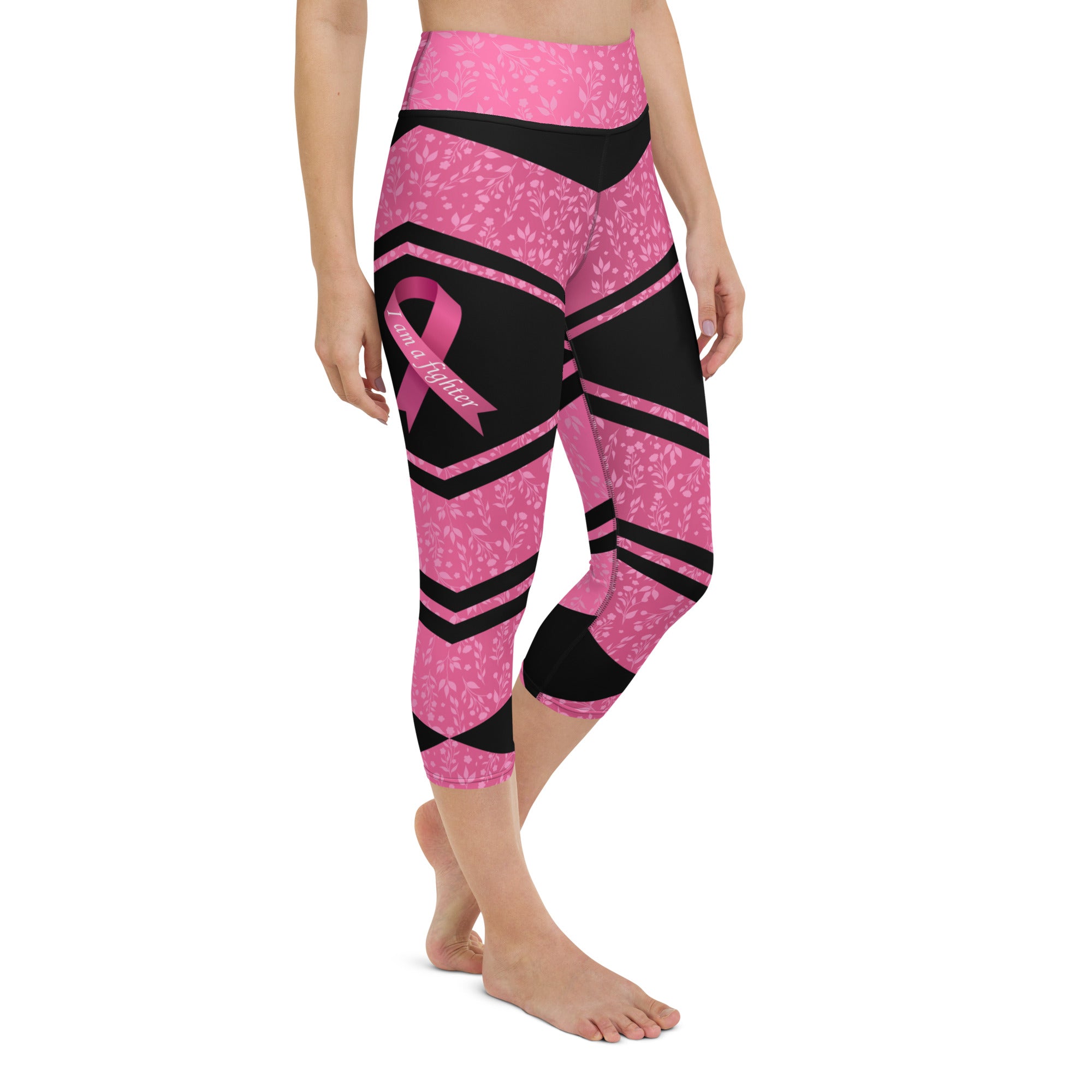 Pink Ribbon Warrior Yoga Capris