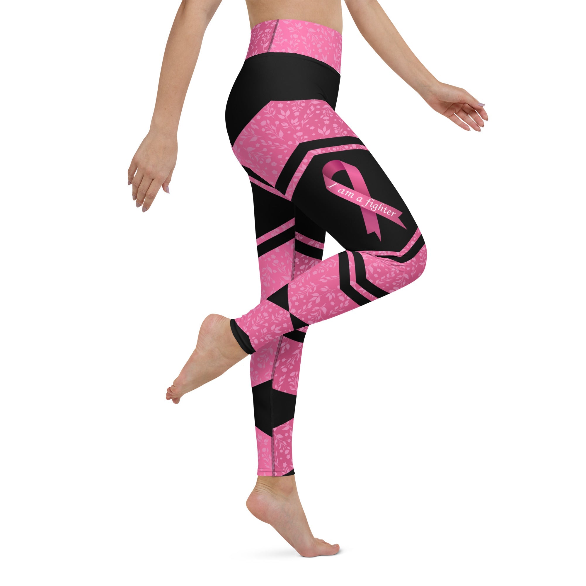 Pink Ribbon Warrior Yoga Leggings