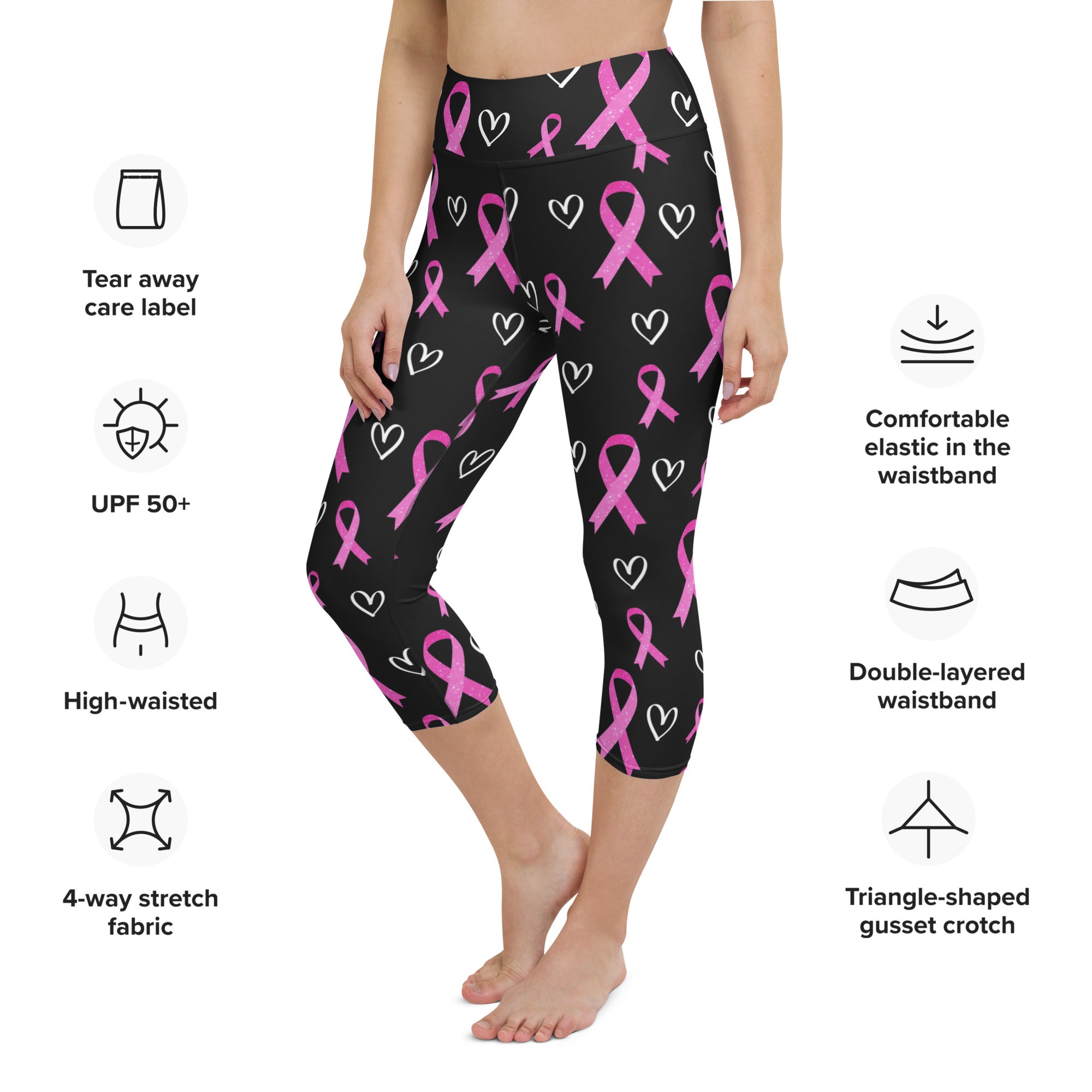 Pink Ribbon Yoga Capris