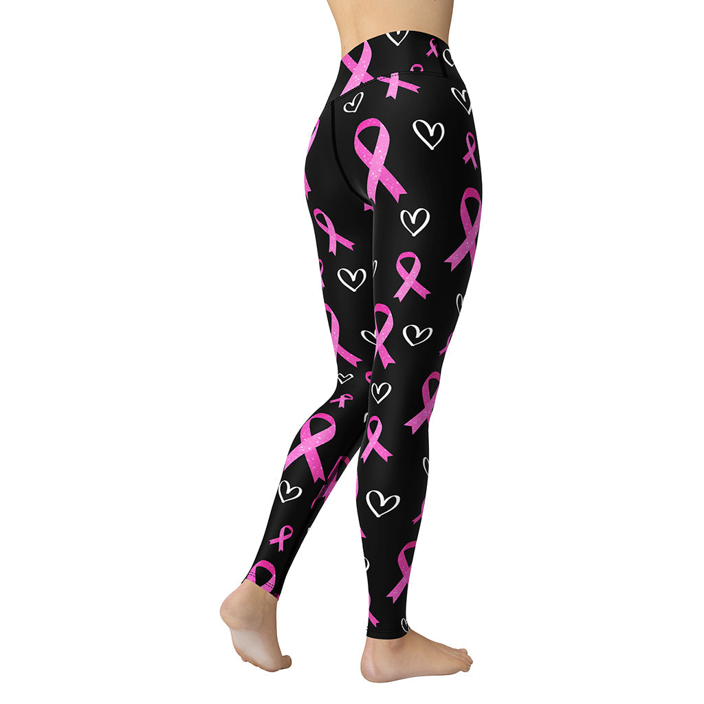 Pink Ribbon Yoga Leggings